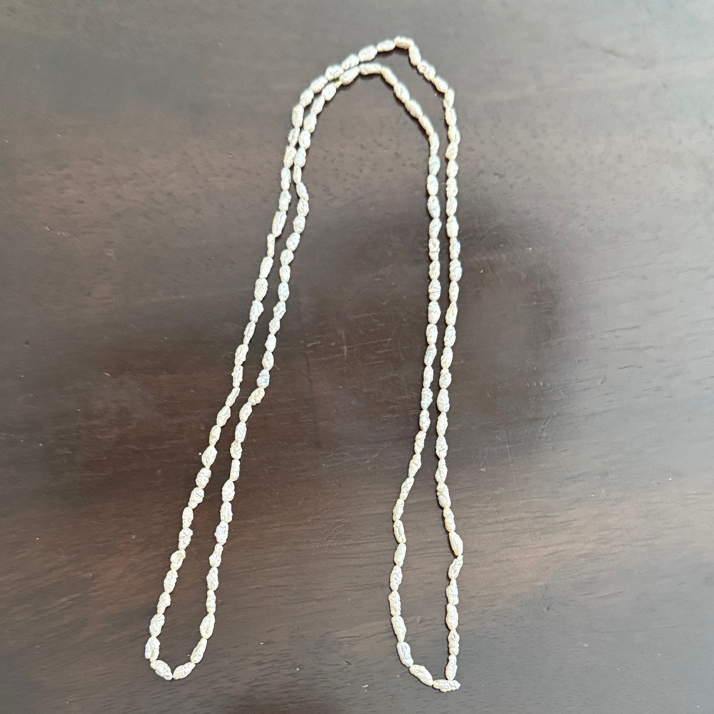 White/Silver small freshwater Beaded Necklace
